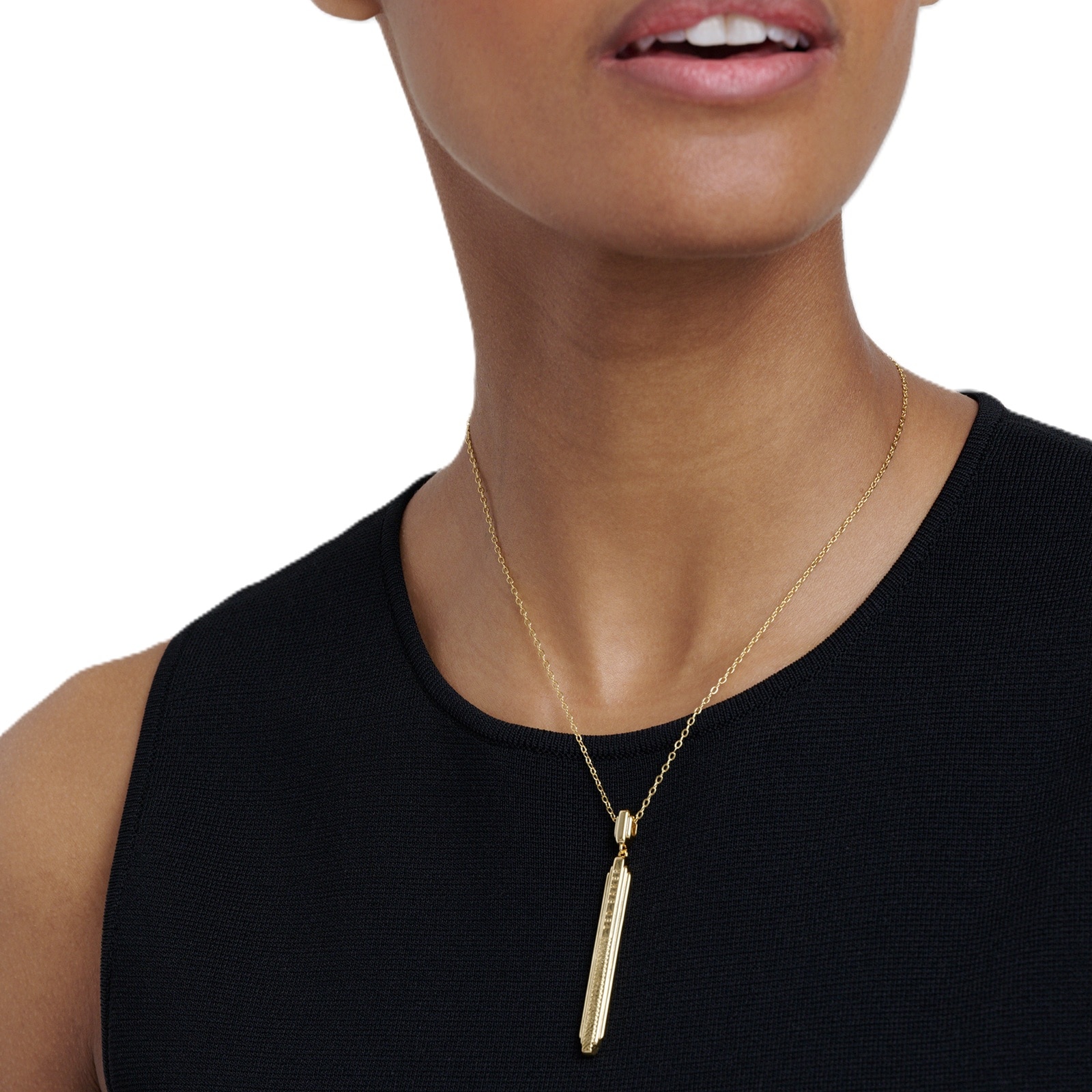 Ted Baker Yellow Gold Coloured Devina Deco Groove Pendant Necklace Ted Baker Yellow Gold Coloured Devina Deco Groove Pendant Necklace
