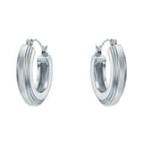 Ted Baker White Gold Coloured Deena Deco Groove Hoop Earrings