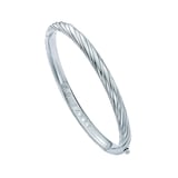 Ted Baker White Gold Coloured Melissa Twisted Bangle