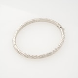 Ted Baker White Gold Coloured Melissa Twisted Bangle