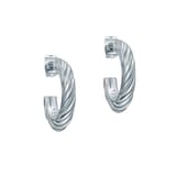 Ted Baker White Gold Coloured Melanie Twisted Hoop Earrings