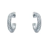 Ted Baker White Gold Coloured Melanie Twisted Hoop Earrings