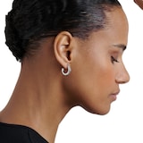 Ted Baker White Gold Coloured Melanie Twisted Hoop Earrings