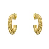 Ted Baker Yellow Gold Coloured Melanie Twisted Hoop Earrings