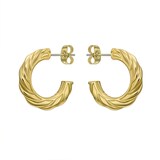 Ted Baker Yellow Gold Coloured Melanie Twisted Hoop Earrings