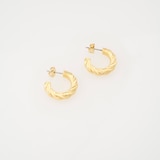 Ted Baker Yellow Gold Coloured Melanie Twisted Hoop Earrings