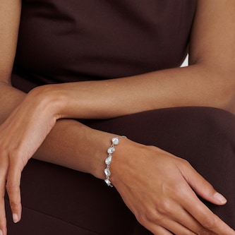 Ted Baker White Gold Coloured Juliet Crystal Chain Bracelet Ted Baker White Gold Coloured Juliet Crystal Chain Bracelet