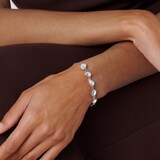 Ted Baker White Gold Coloured Juliet Crystal Chain Bracelet