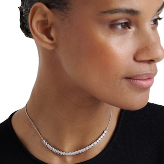 Ted Baker White Gold Coloured Melrose Crystal Necklace