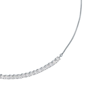 Ted Baker White Gold Coloured Melrose Crystal Necklace