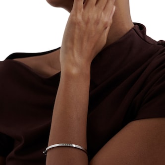 Ted Baker White Gold Coloured Chrishell Classic Bangle Ted Baker White Gold Coloured Chrishell Classic Bangle