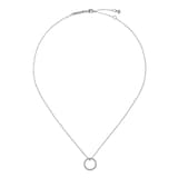 Ted Baker White Gold Coloured Heri Crystal Hoop Pendant Necklace