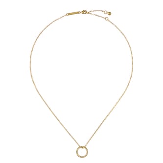 Ted Baker Yellow Gold Coloured Heri Crystal Hoop Pendant Necklace Ted Baker Yellow Gold Coloured Heri Crystal Hoop Pendant Necklace