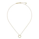 Ted Baker Yellow Gold Coloured Heri Crystal Hoop Pendant Necklace