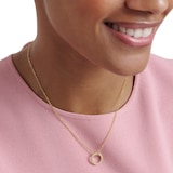 Ted Baker Yellow Gold Coloured Heri Crystal Hoop Pendant Necklace