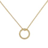 Ted Baker Yellow Gold Coloured Heri Crystal Hoop Pendant Necklace