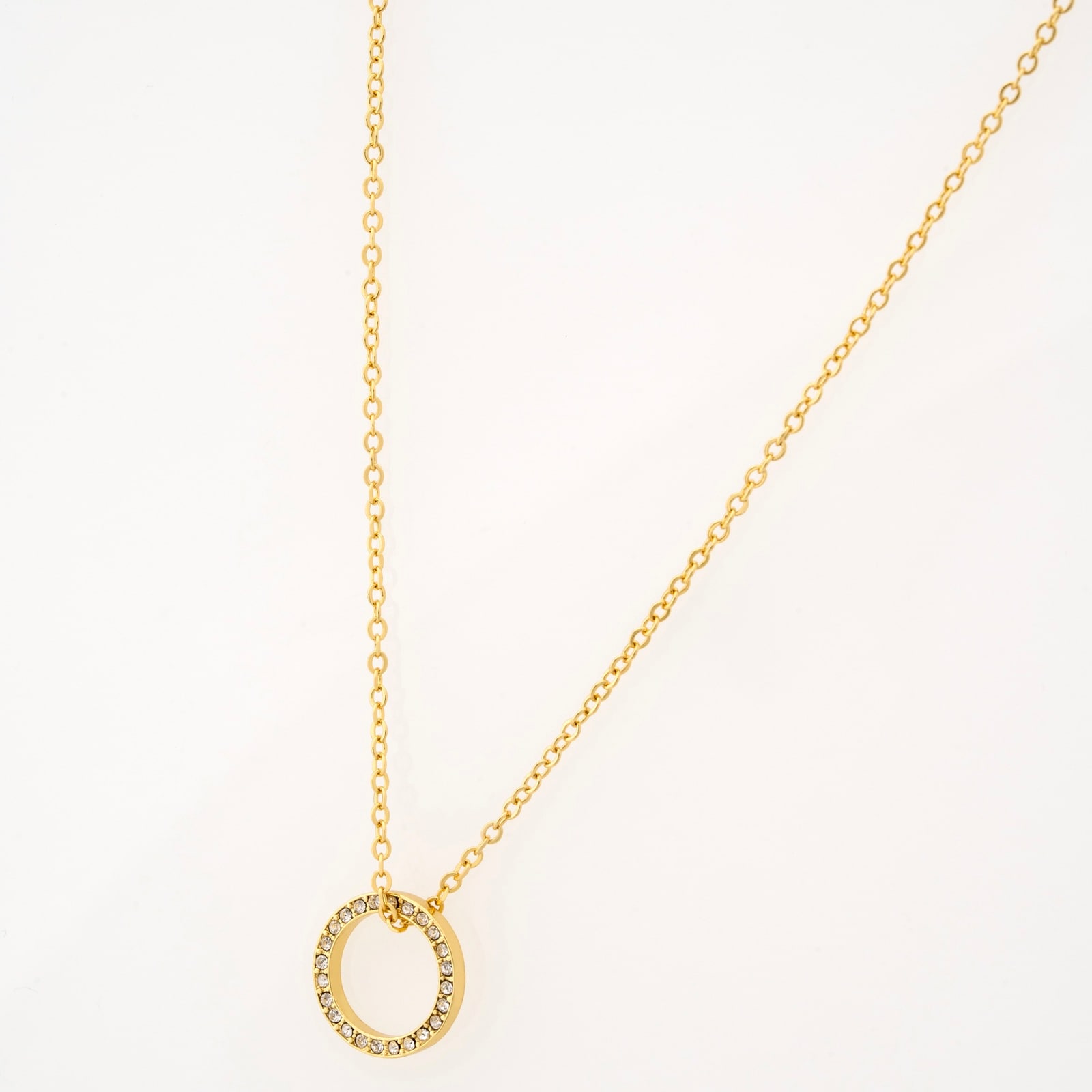 Ted Baker Yellow Gold Coloured Heri Crystal Hoop Pendant Necklace Ted Baker Yellow Gold Coloured Heri Crystal Hoop Pendant Necklace