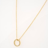 Ted Baker Yellow Gold Coloured Heri Crystal Hoop Pendant Necklace