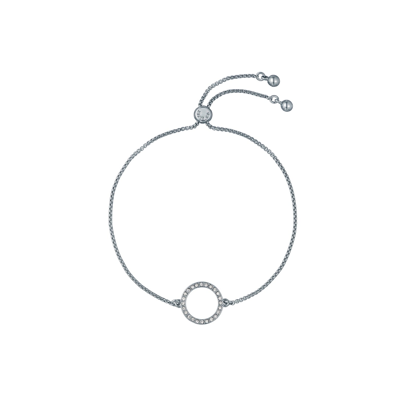 Ted Baker White Gold Coloured Heri Crystal Hoop Bracelet