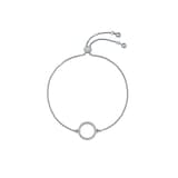 Ted Baker White Gold Coloured Heri Crystal Hoop Bracelet