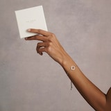 Ted Baker White Gold Coloured Heri Crystal Hoop Bracelet