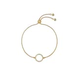 Ted Baker Yellow Gold Coloured Heri Crystal Hoop Bracelet