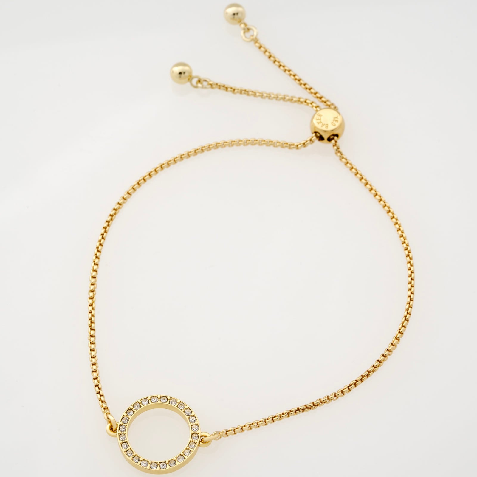 Ted Baker Yellow Gold Coloured Heri Crystal Hoop Bracelet
