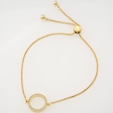 Ted Baker Yellow Gold Coloured Heri Crystal Hoop Bracelet