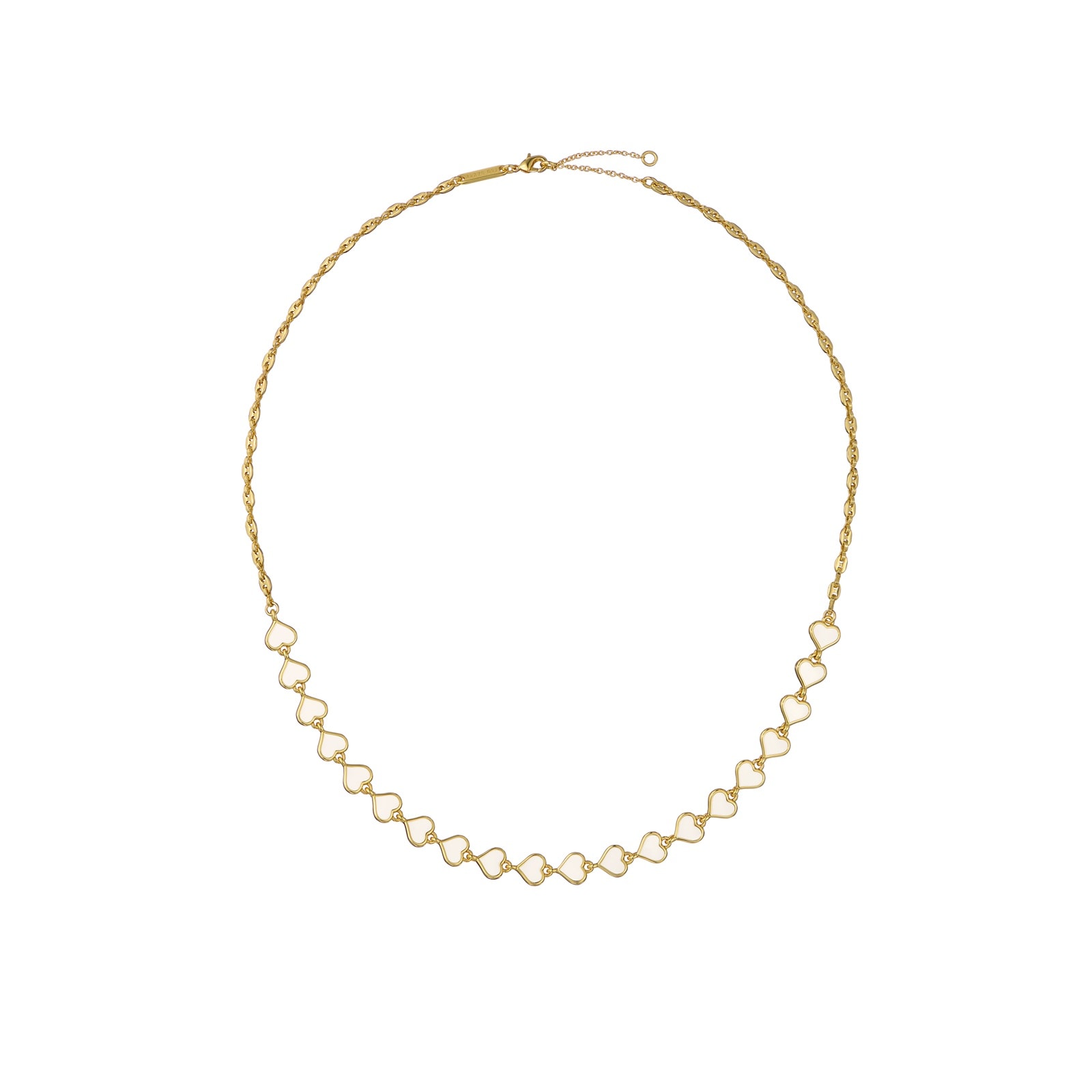 Ted Baker Yellow Gold Coloured Hazel White Enamel Heart Necklace Ted Baker Yellow Gold Coloured Hazel White Enamel Heart Necklace