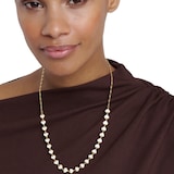 Ted Baker Yellow Gold Coloured Hazel White Enamel Heart Necklace