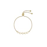 Ted Baker Yellow Gold Coloured Harriet White Enamel Heart Bracelet