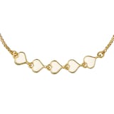 Ted Baker Yellow Gold Coloured Harriet White Enamel Heart Bracelet