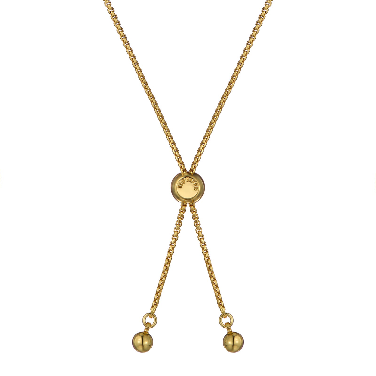 Ted Baker Yellow Gold Coloured Harriet White Enamel Heart Bracelet