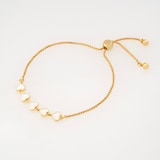 Ted Baker Yellow Gold Coloured Harriet White Enamel Heart Bracelet