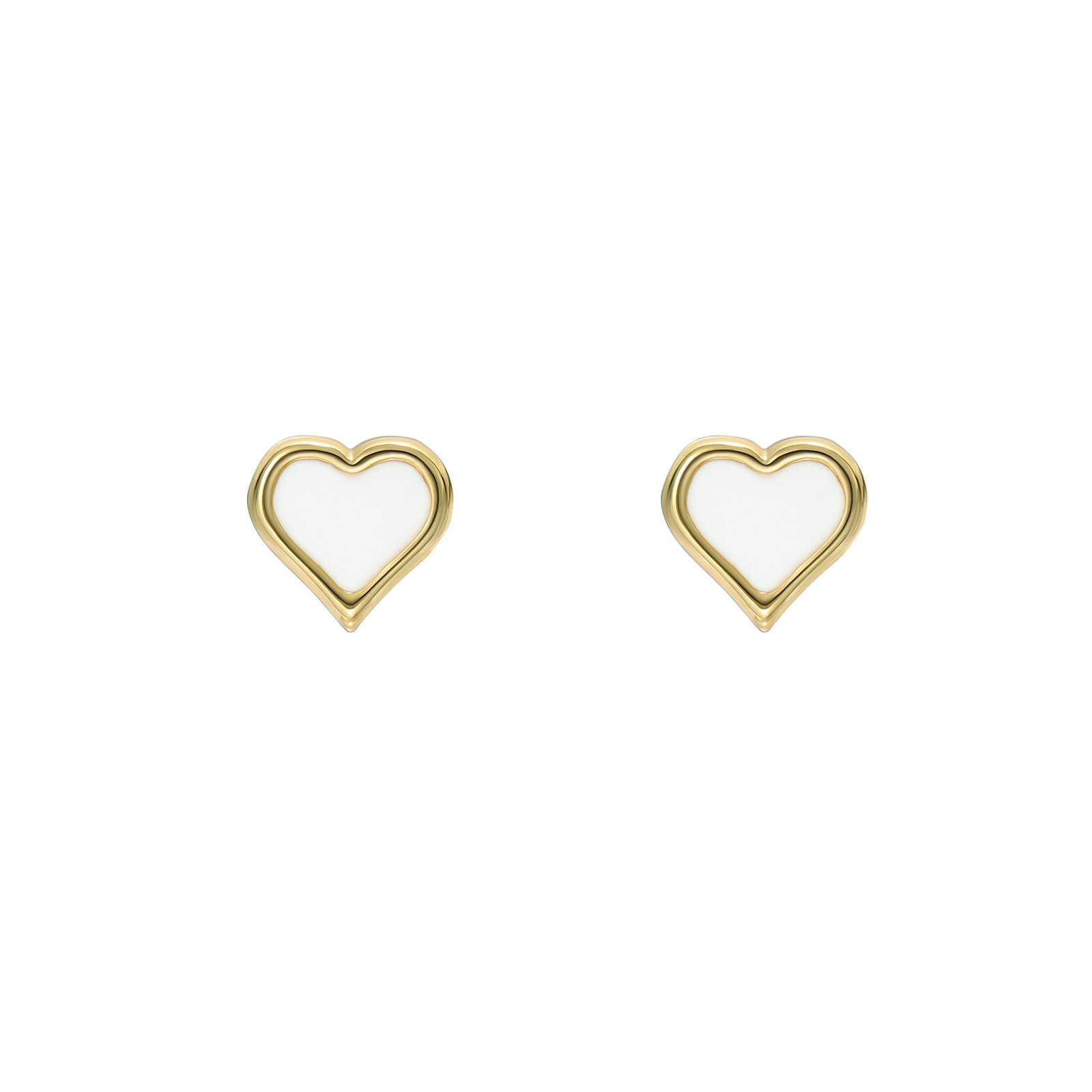 Ted Baker Yellow Gold Coloured Hailey White Enamel Heart Stud Earrings Ted Baker Yellow Gold Coloured Hailey White Enamel Heart Stud Earrings