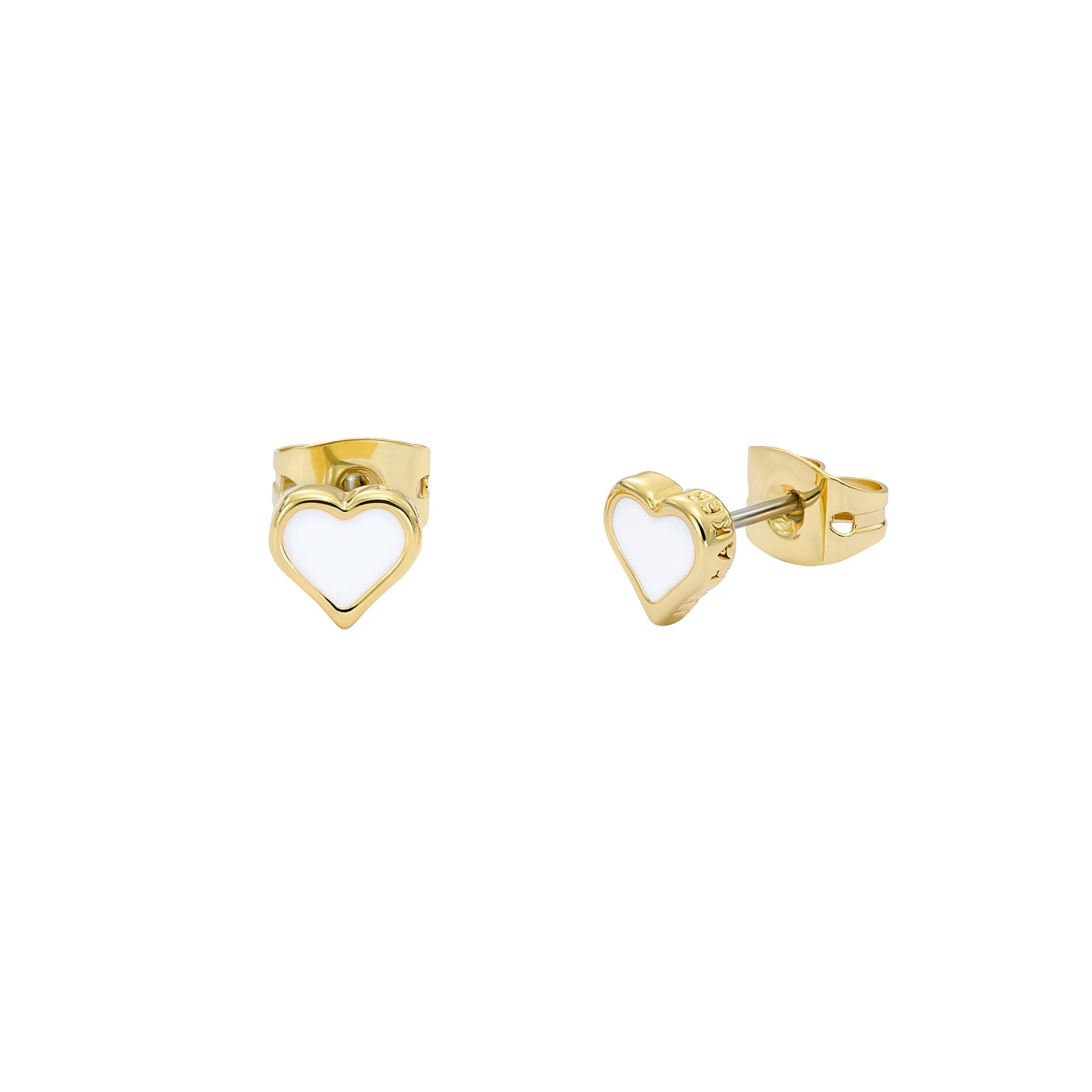 Ted Baker Yellow Gold Coloured Hailey White Enamel Heart Stud Earrings Ted Baker Yellow Gold Coloured Hailey White Enamel Heart Stud Earrings