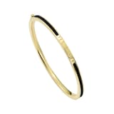 Ted Baker Yellow Gold Coloured RoleyB Black Enamel Bangle
