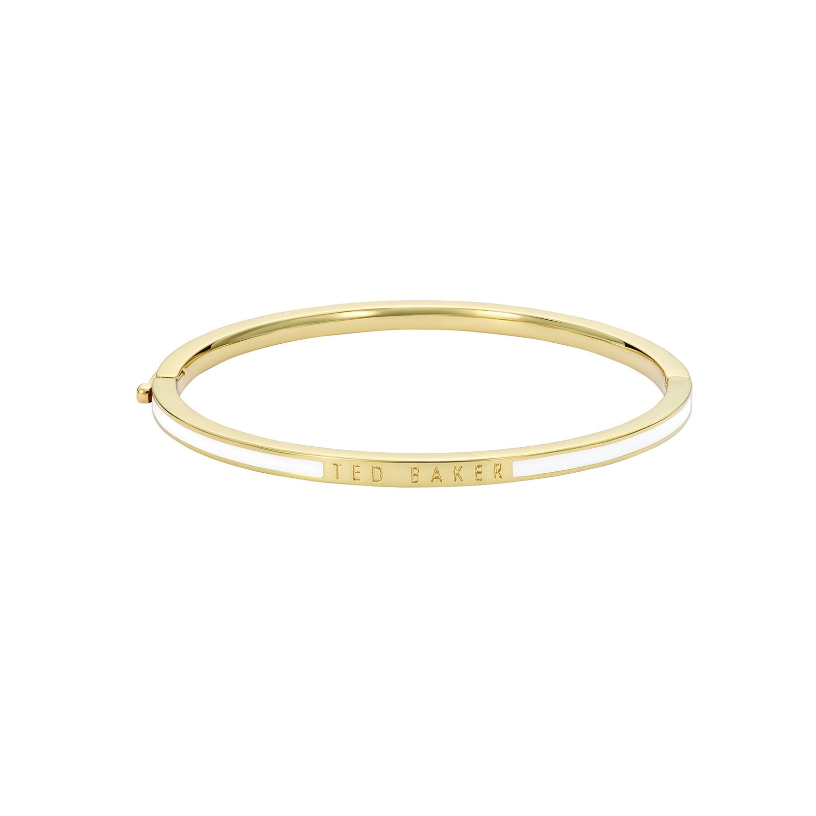 Ted Baker Yellow Gold Coloured RoleyW White Enamel Bangle Ted Baker Yellow Gold Coloured RoleyW White Enamel Bangle
