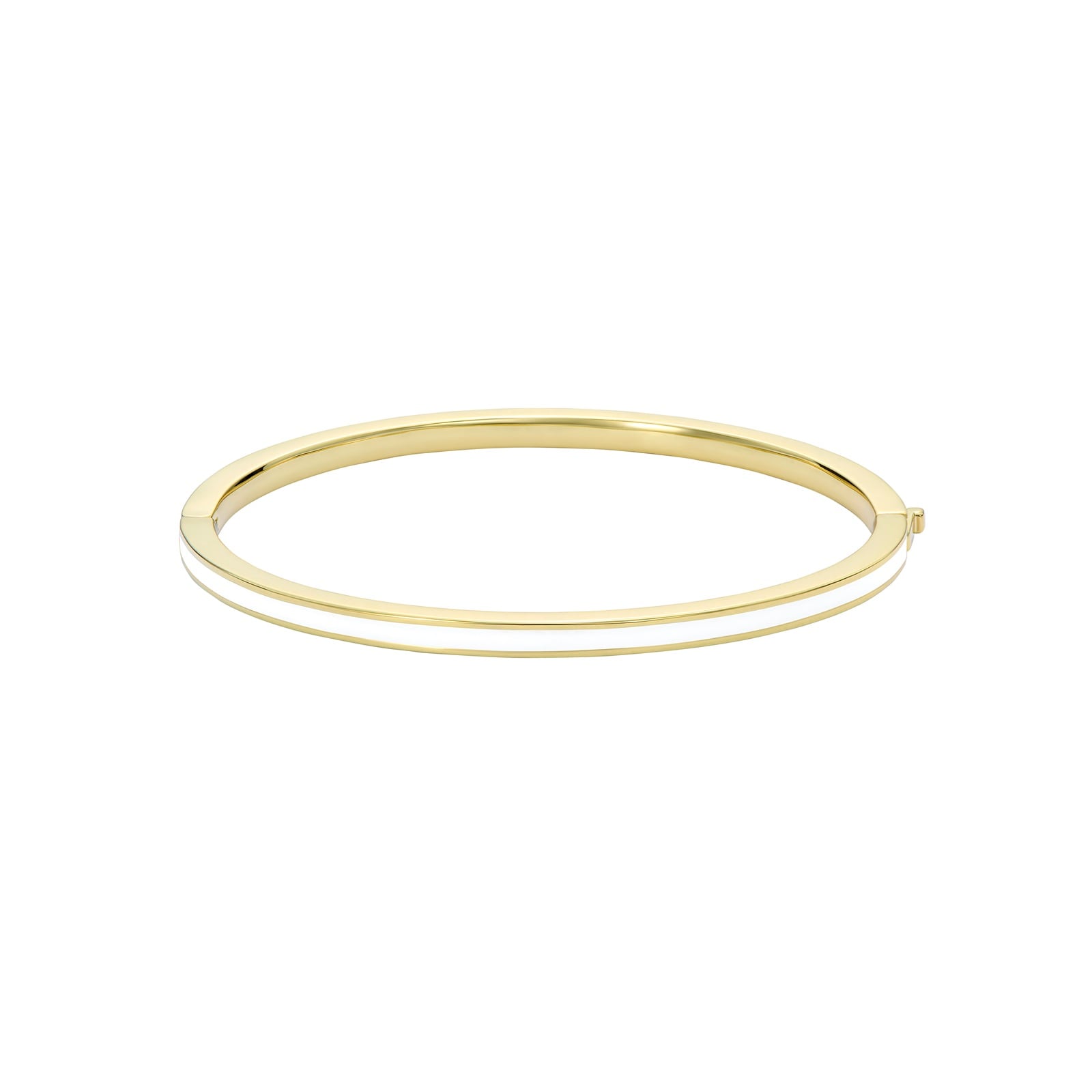 Ted Baker Yellow Gold Coloured RoleyW White Enamel Bangle