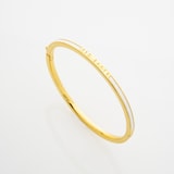 Ted Baker Yellow Gold Coloured RoleyW White Enamel Bangle