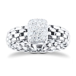 37250223 - 18ct White Gold Vendome Flex'it 0.41ct Diamond Pave Ring