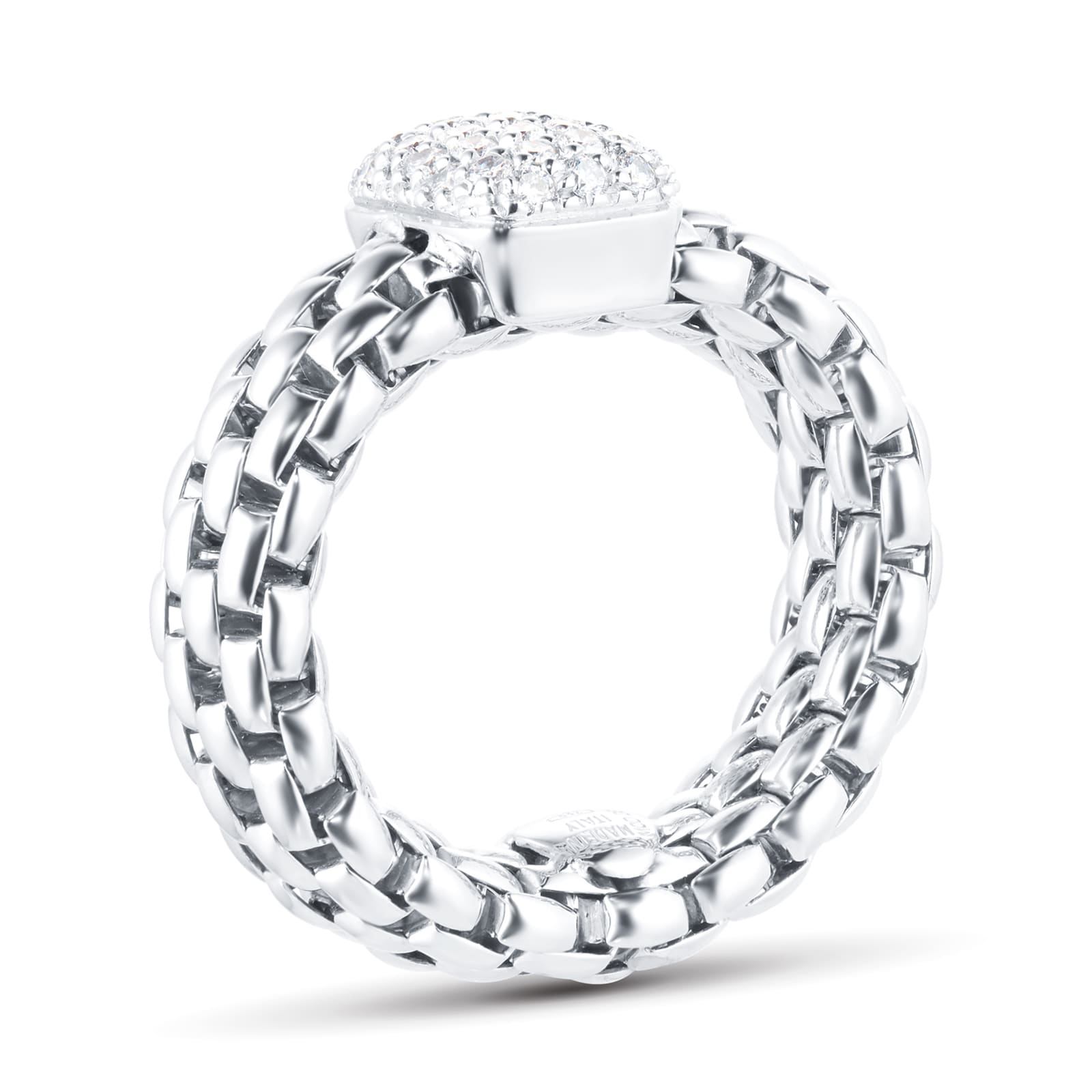 Fope 18ct White Gold Vendome Flex'it 0.41ct Diamond Pave Ring Fope 18ct White Gold Vendome Flex'it 0.41ct Diamond Pave Ring
