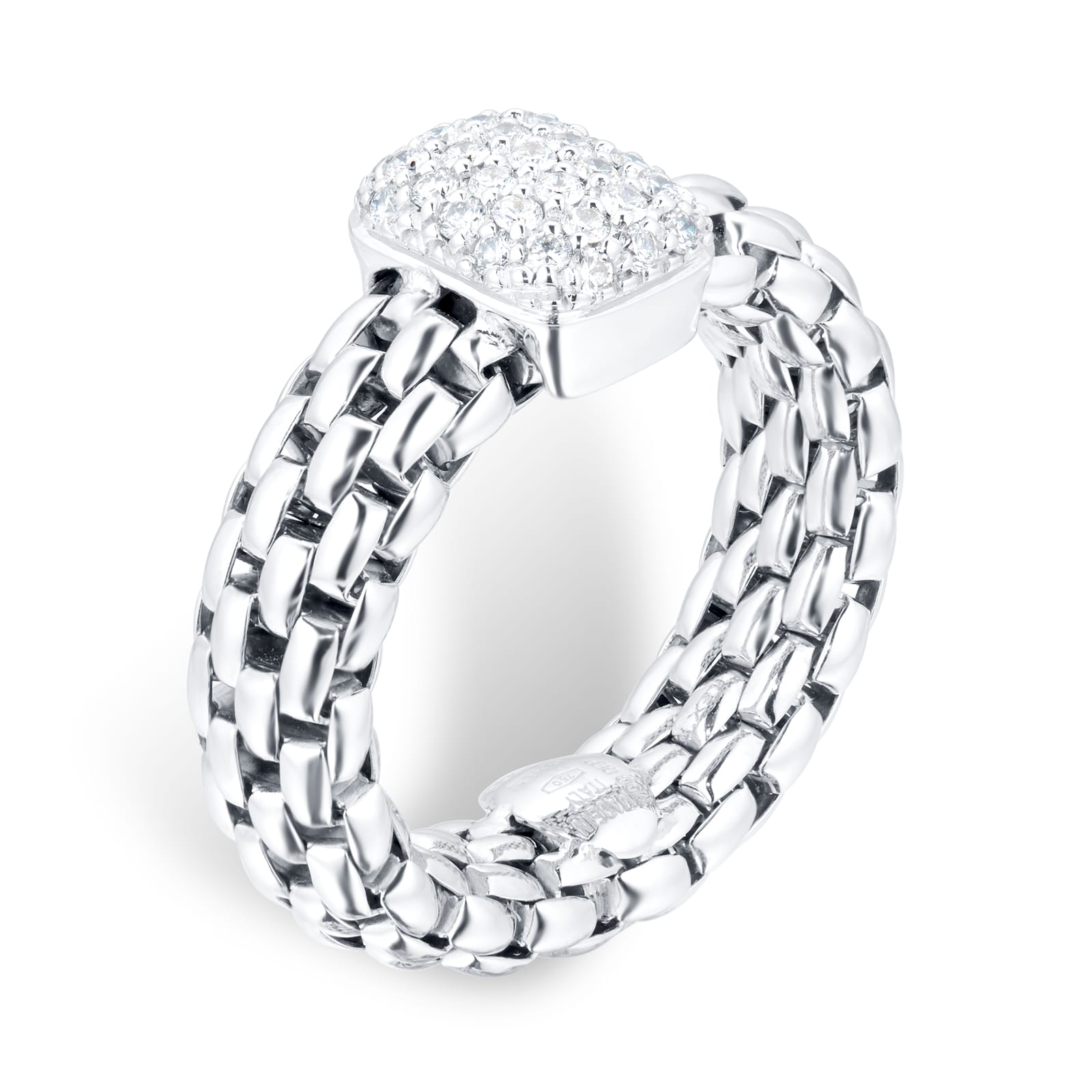 Fope 18ct White Gold Vendome Flex'it 0.41ct Diamond Pave Ring Fope 18ct White Gold Vendome Flex'it 0.41ct Diamond Pave Ring