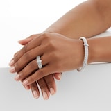 FOPE 18ct White Gold Vendome Flex'It 0.10ct Diamond Bracelet