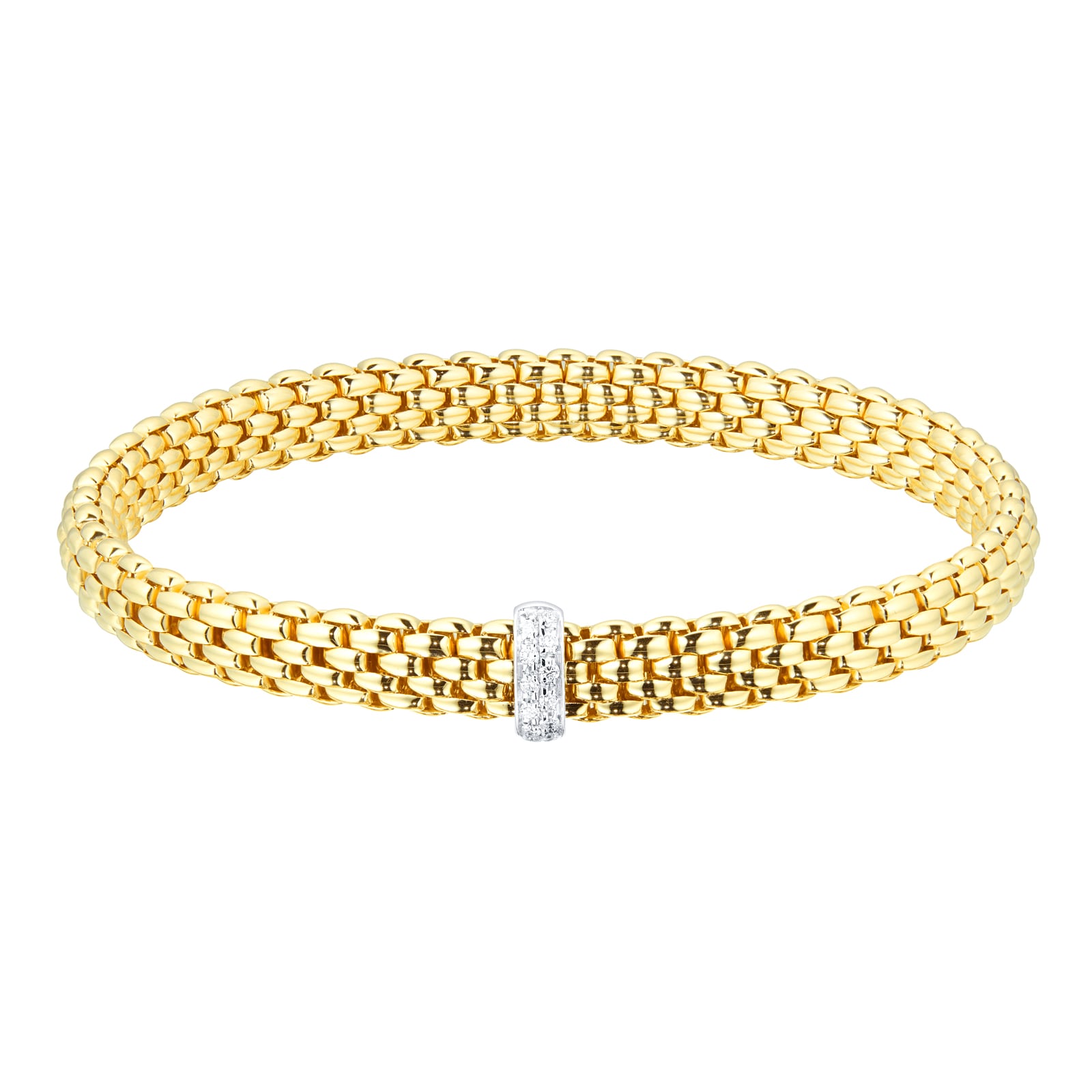 18ct Yellow Gold Vendome Flex'It Diamond 0.10cttw Diamond Bracelet