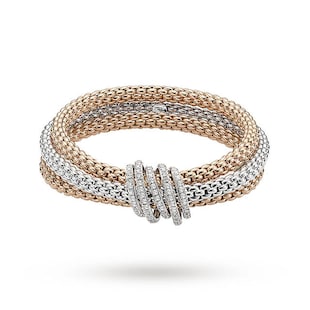 FOPE 18ct Three Colour Solo Mialuce Flex'It 1.20ct Diamond Bracelet