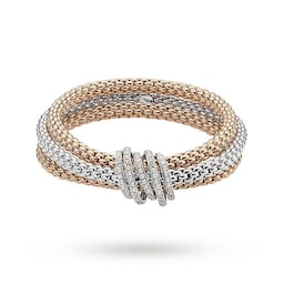 37250359 - 18ct Three Colour Solo Mialuce Flex'It 1.20ct Diamond Bracelet