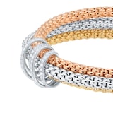 FOPE 18ct Three Colour Solo Mialuce Flex'It 1.20ct Diamond Bracelet