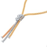 FOPE 18ct Three Colour Solo Mialuce 0.43ct Diamond Tassel Necklace