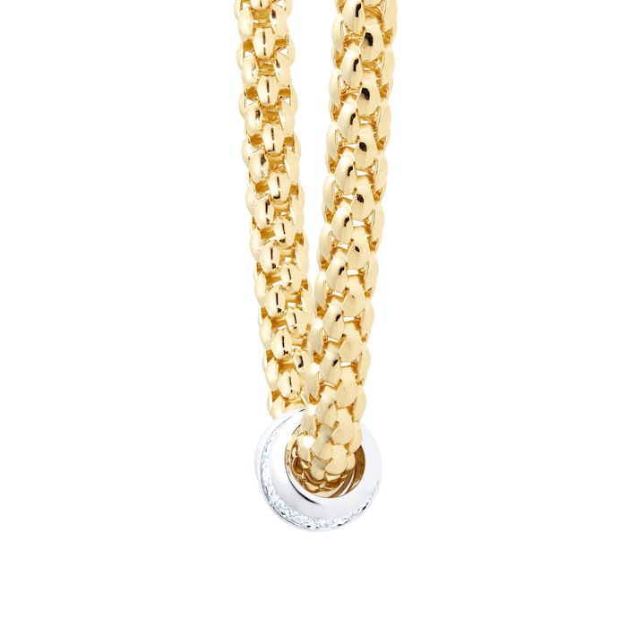 FOPE 18ct Yellow Gold Solo 0.17ct Diamond Necklace